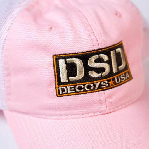 DSD Pink and White Mesh Back Trucker Hat - Image 4