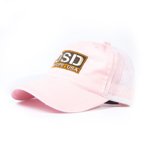 DSD Pink and White Mesh Back Trucker Hat