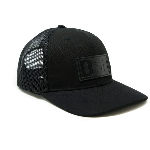 Leather Patch Hat | Black Snapback